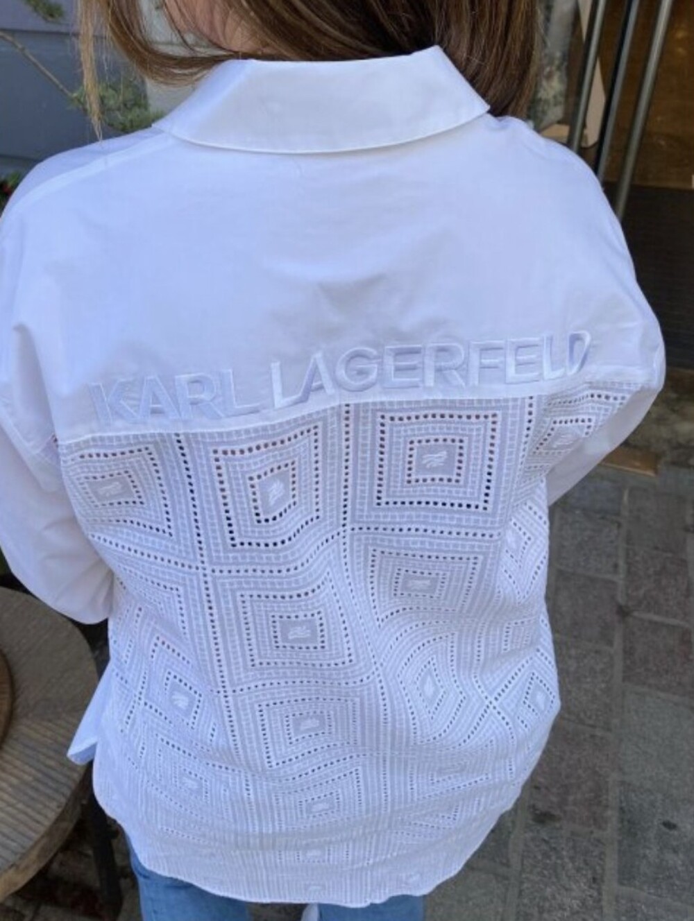 Karl Lagerfeld Long Sleeve Button Down Tunic